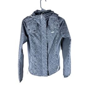 Hollister All Weather Gray Zip Up Hooded Jacket Coat Women’s Size XS